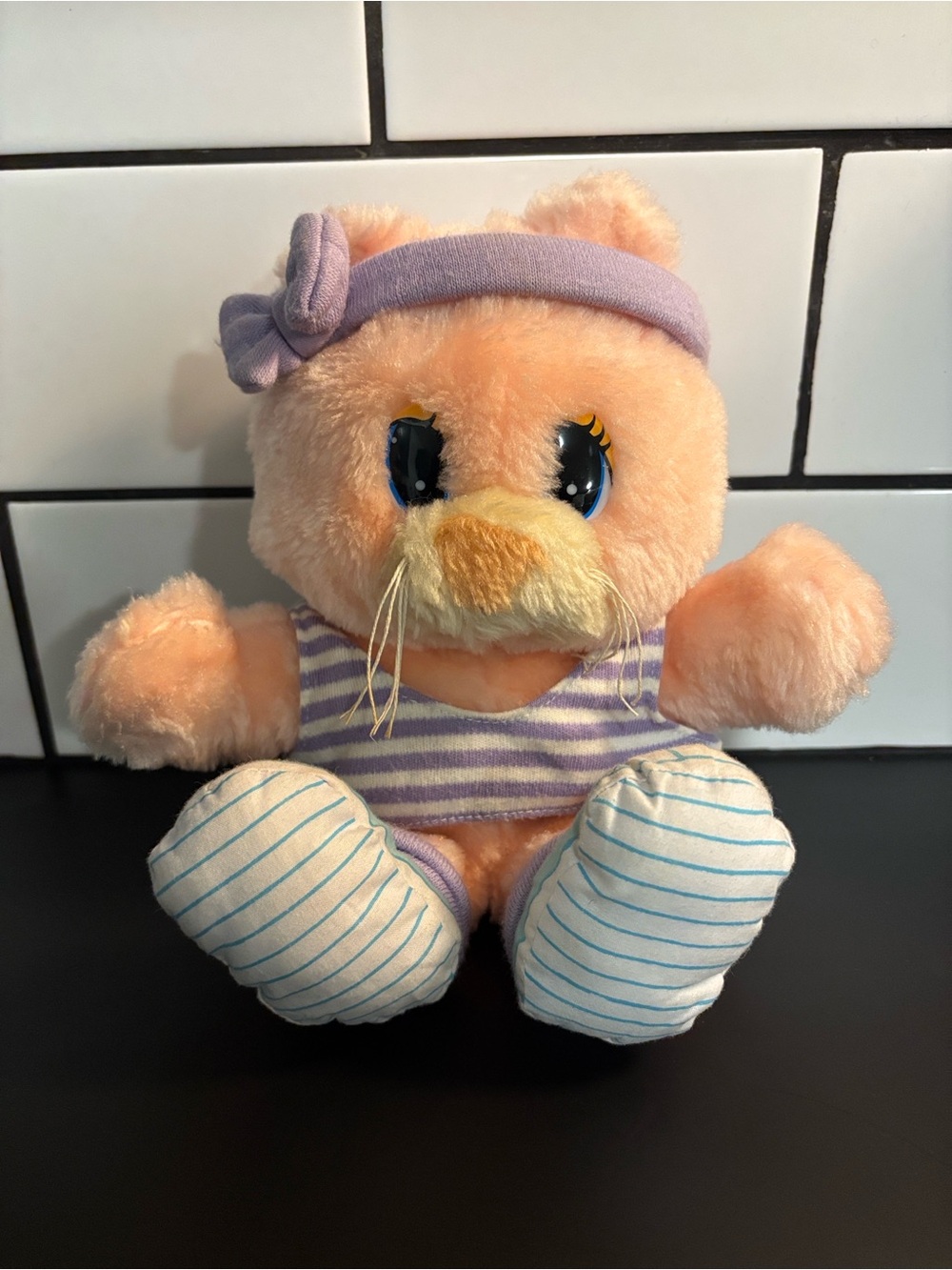 Vintage 80’s Surprise Surprize Reversible Plush Bear- Rare